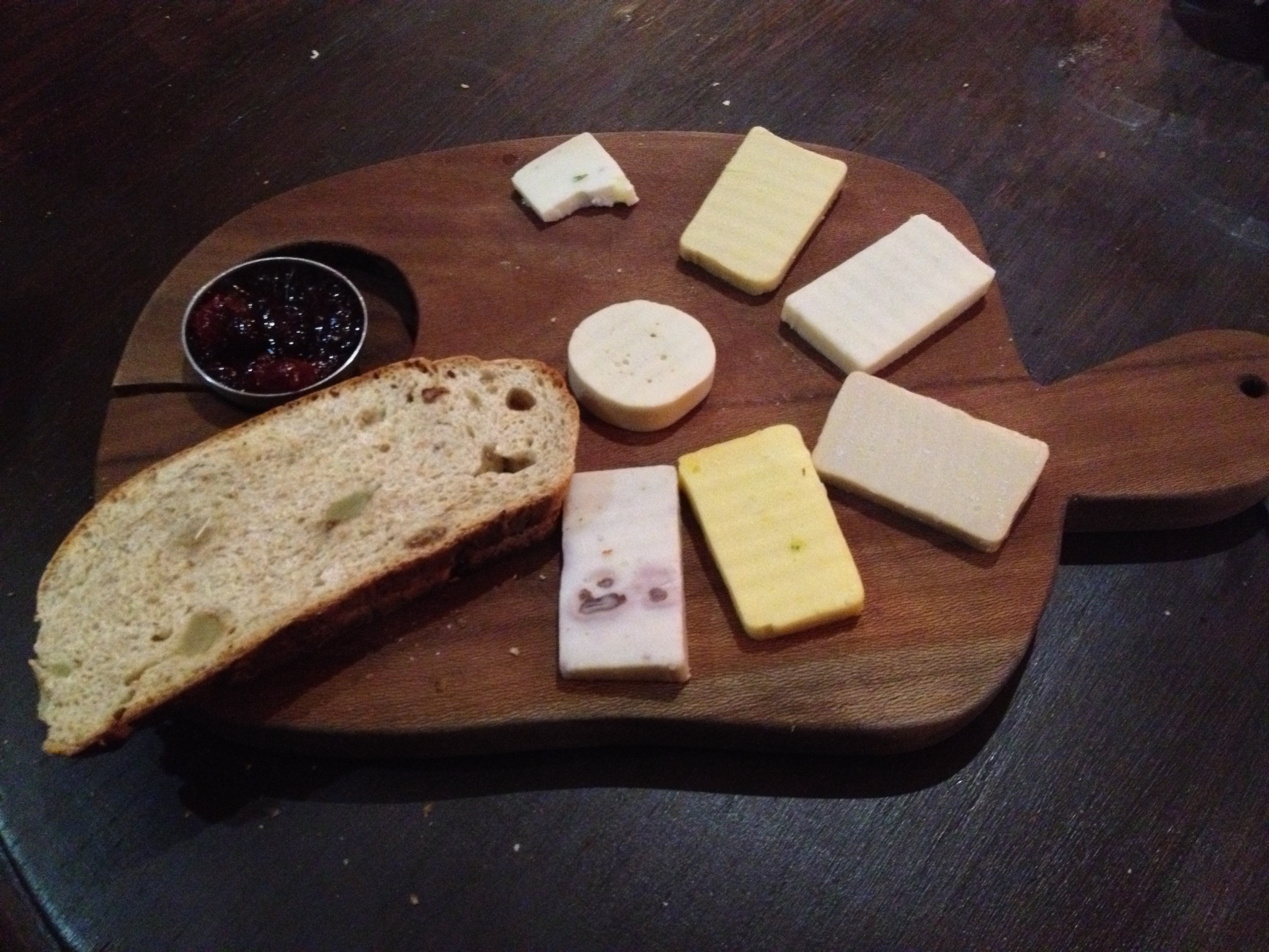 Vegan desert cheese plate from Amico Bio, London, UK